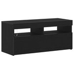 vidaXL Meuble TV Noir 90 x 35 x 40 cm Bois d'ingénierie