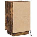 vidaXL Cabinet de chevet avec tiroir Chêne fumé 39 x 34 5 x 65 cm