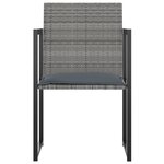 vidaXL Salon de jardin 7 Pièces avec coussins Résine tressée Gris