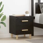 vidaXL Armoire de lit Chêne noir 40 x 35 x 47.5 cm Bois d'ingénierie