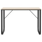 vidaXL Bureau d'ordinateur Noir et chêne 110x60x73 cm Aggloméré