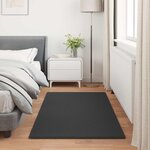 vidaXL Tapis en Fourrure Synthétique de Lapin Olite Noir 80 x 150 cm