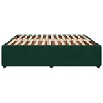 vidaXL Cadre de lit sans matelas vert foncé 200x200 cm velours