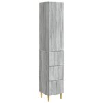vidaXL Ensemble de Meubles 2 Pièces Sonoma gris 33 x 34 5 x 90 cm