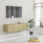 vidaXL Meuble TV Chêne sonoma 120x30x30 cm Bois d’ingénierie