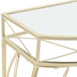 vidaXL Table d'appoint Style français Métal 82 x 39 x 76 cm Doré