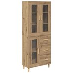 vidaXL Haut Armoire avec tiroir Chêne artisanal 69 5 x 34 x 180 cm