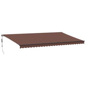 vidaXL Auvent rétractable automatique avec LED marron 600x350 cm