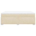 vidaXL Sommier à lattes de lit avec matelas Crème 160x200 cm Tissu