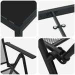 vidaXL Ensemble de salle à manger pour jardin 5 Pièces Anthracite Acier