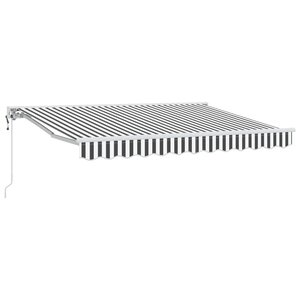 vidaXL Auvent rétractable électrique Anthracite et blanc 3 x 2 5 m
