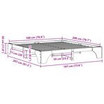 vidaXL Cadre de Lit Blanc Bois Massif 180 x 200 cm Cadre de Lit