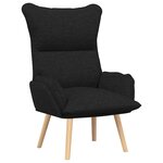 vidaXL Fauteuil relaxant Noir 69 x 74 x 93 cm tissu