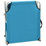 vidaXL Chaise longue pliable avec auvent bleu aluminium