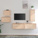 vidaXL Meubles TV 5 Pièces Bois massif de pin
