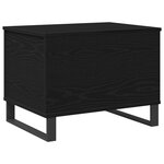 Table Basse vidaXL Avec Plateau Relevable Noir Chêne 60x44 5x45 cm Bois d'ingénierie