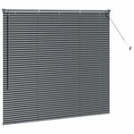 vidaXL Store de Fenêtre avec des rideaux Manuel Gris foncé Aluminium