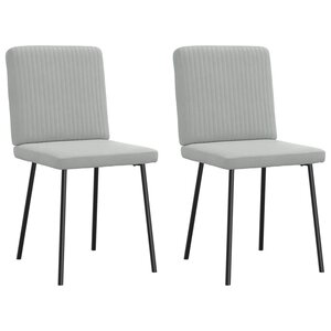 vidaXL Chaises à manger lot de 2 Gris clair Velours