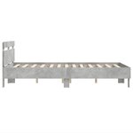 vidaXL Cadre de lit sans matelas gris béton 135x190 cm