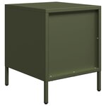 vidaXL Tables de chevet 2 Pièces vert olive 35x39x43 5 cm acier