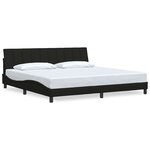 vidaXL Cadre de lit sans matelas Hanko noir 200x200 cm tissu