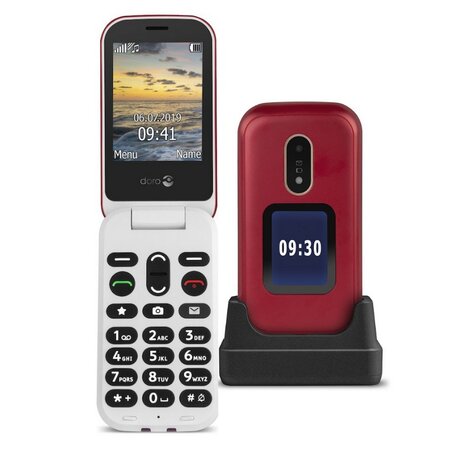 Téléphone portable à clapet doro 6060 rouge