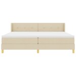 vidaXL Lit box spring avec matelas en crème  200 x 200 cm en tissu