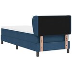 vidaXL Lit boxspring avec matelas avec matelas Bleu 80 x 200 cm tissu