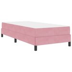 vidaXL Lit à ressorts avec matelas Rose 90 x 200 cm tissu