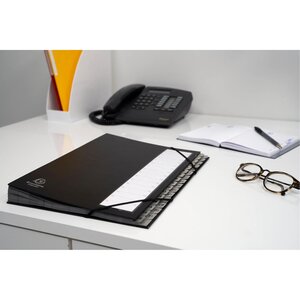 Trieur rigide Ordonator numerique dos extensible 12 compartiments 1 à 12 - Noir x 12 EXACOMPTA