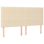 vidaXL Tête de lit Crème 200x5x118/128 cm Tissu