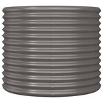 vidaXL Jardinière de jardin Acier galvanisé 80x80x68 cm Gris