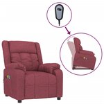 vidaXL Fauteuil de massage Rouge bordeaux Tissu