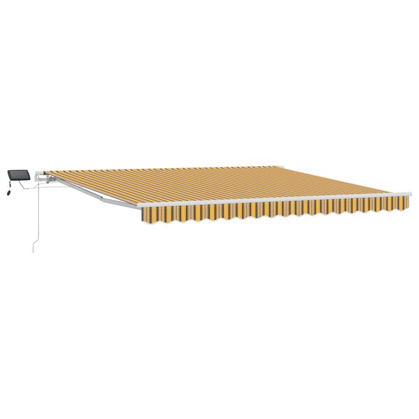 vidaXL Auvent rétractable manuel avec bande LED multicolore 400x300 cm