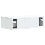 vidaXL Table d'appoint murale Blanc 87 5 x 34 5 x 17 cm
