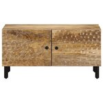 vidaXL Table basse 80x50x40 cm bois de manguier massif