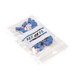 Sachet plastique zip transparent à bandes blanches 50 microns 12 x 18 cm (lot de 1000)