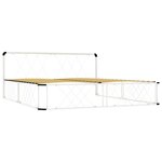 vidaXL Cadre de lit Blanc Métal 200 x 200 cm