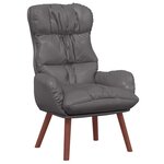 vidaXL fauteuil Gris 69 x 74 x 93 cm Cuir artificiel