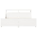 vidaXL Cadre de lit sans matelas blanc 200x200 cm bois massif de pin