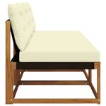 vidaXL 3 Pièce Sofa de milieu extérieur Bois d'Acacia Massif Naturel