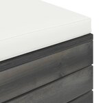 vidaXL Repose-pieds palette de jardin 2 Pièces avec coussins Bois de pin