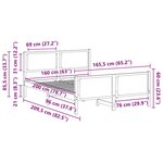 vidaXL Cadre de lit avec tête de lit Gris clair 160 x 200 cm tissu