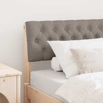 vidaXL Tête de lit capitonnée Taupe 90 cm Pin massif