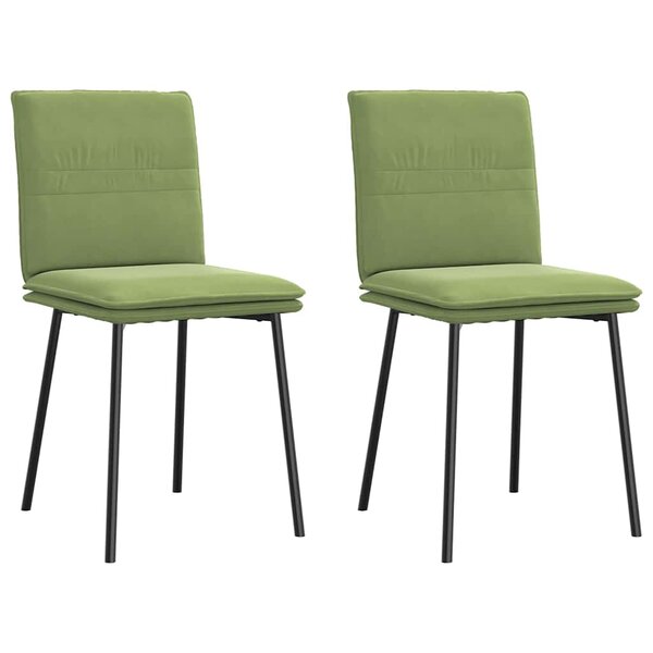 vidaXL Chaises à manger lot de 2 Vert clair Velours
