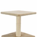 vidaXL Arbre à chat avec griffoirs en sisal 55 cm Beige