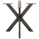 vidaXL Pied de table à manger en forme d'araignée noir 85 x 85 x (72-73) cm en acier