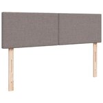 vidaXL Lit ottoman avec matelas taupe 140x200 cm tissu