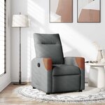 vidaXL Fauteuil inclinable Gris foncé 69 x 86 x 100 cm tissu