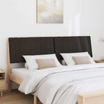 vidaXL Tête de lit capitonnée Noir 180 cm Pin massif